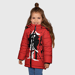 Куртка зимняя для девочки Айкидо, цвет: 3D-светло-серый — фото 2