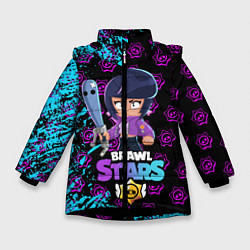 Куртка зимняя для девочки BRAWL STARS BIBI, цвет: 3D-черный