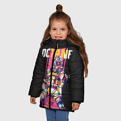 Куртка зимняя для девочки Apex Legends Octane, цвет: 3D-черный — фото 2