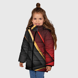 Куртка зимняя для девочки Минимализм, цвет: 3D-черный — фото 2
