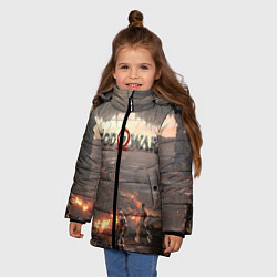 Куртка зимняя для девочки GOD OF WAR, цвет: 3D-черный — фото 2