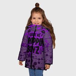 Куртка зимняя для девочки Droppin Boys, цвет: 3D-черный — фото 2