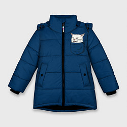 Куртка зимняя для девочки СМАДЖ В КАРМАНЕ, цвет: 3D-черный