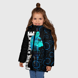 Куртка зимняя для девочки Fortnite 003, цвет: 3D-черный — фото 2