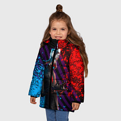 Куртка зимняя для девочки Fortnite 004, цвет: 3D-черный — фото 2