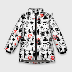 Куртка зимняя для девочки Banksy, цвет: 3D-светло-серый