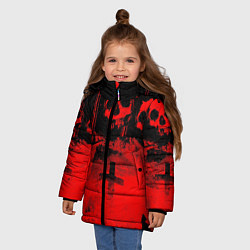 Куртка зимняя для девочки Анархия, цвет: 3D-черный — фото 2