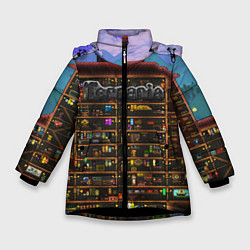 Куртка зимняя для девочки TERRARIA, цвет: 3D-черный