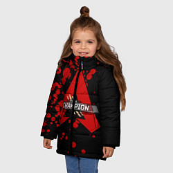 Куртка зимняя для девочки Apex Legends Champion, цвет: 3D-черный — фото 2
