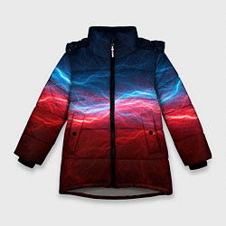 Куртка зимняя для девочки Огонь и лёд, цвет: 3D-светло-серый