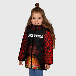 Куртка зимняя для девочки UNDERTALE CHARA, цвет: 3D-светло-серый — фото 2