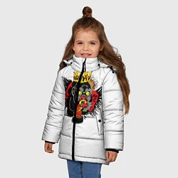 Куртка зимняя для девочки Конор МакГрегор, цвет: 3D-светло-серый — фото 2