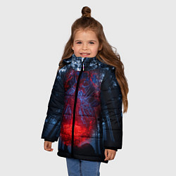 Куртка зимняя для девочки Demogorgon Stranger Things, цвет: 3D-красный — фото 2