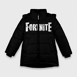 Куртка зимняя для девочки Fortnite, цвет: 3D-черный