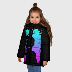 Куртка зимняя для девочки Tokyo Ghoul, цвет: 3D-светло-серый — фото 2