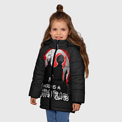 Куртка зимняя для девочки Токийский гуль, цвет: 3D-черный — фото 2