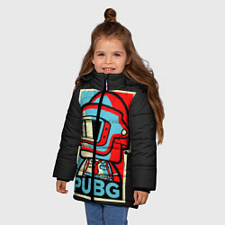 Куртка зимняя для девочки PUBG, цвет: 3D-красный — фото 2