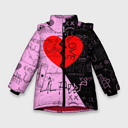 Куртка зимняя для девочки LIL PEEP, цвет: 3D-красный