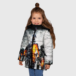 Куртка зимняя для девочки Battlefield, цвет: 3D-черный — фото 2