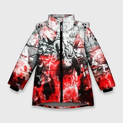 Куртка зимняя для девочки One-Punch Man Collage, цвет: 3D-светло-серый