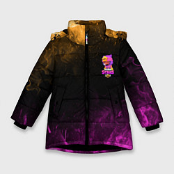 Куртка зимняя для девочки Brawl Stars Sandy, цвет: 3D-черный