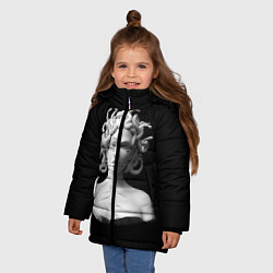 Куртка зимняя для девочки Горгона с татуировками, цвет: 3D-черный — фото 2