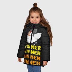 Куртка зимняя для девочки Winner Chicken Dinner, цвет: 3D-черный — фото 2