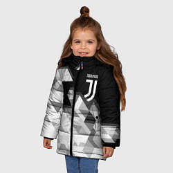 Куртка зимняя для девочки JUVENTUS, цвет: 3D-светло-серый — фото 2