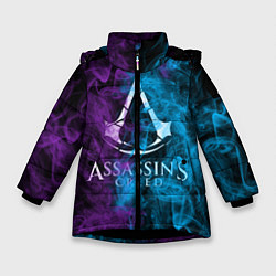 Куртка зимняя для девочки Assassin's Creed, цвет: 3D-черный
