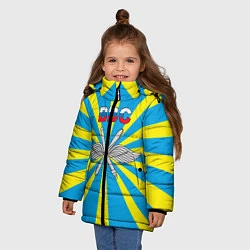 Куртка зимняя для девочки Флаг ВВС, цвет: 3D-черный — фото 2