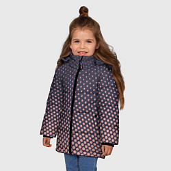 Куртка зимняя для девочки Dots pattern, цвет: 3D-черный — фото 2