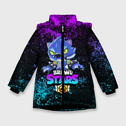 Куртка зимняя для девочки BRAWL STARS LEON, цвет: 3D-черный