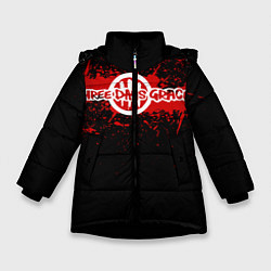 Куртка зимняя для девочки Three days grace, цвет: 3D-черный