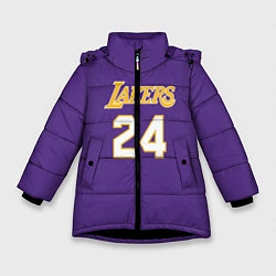 Куртка зимняя для девочки Los Angeles Lakers Kobe Brya, цвет: 3D-черный