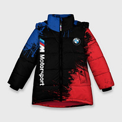 Куртка зимняя для девочки БМВ Мотоспорт, цвет: 3D-красный