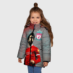 Куртка зимняя для девочки Mohamed Salah, цвет: 3D-черный — фото 2