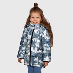 Куртка зимняя для девочки Камуфляж: зимний, цвет: 3D-черный — фото 2