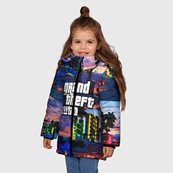 Куртка зимняя для девочки GTA, цвет: 3D-красный — фото 2