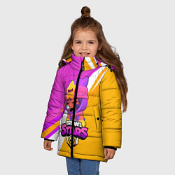 Куртка зимняя для девочки Brawl stars Sandy, цвет: 3D-черный — фото 2