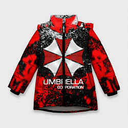 Куртка зимняя для девочки UMBRELLA CORP, цвет: 3D-светло-серый