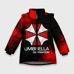 Куртка зимняя для девочки UMBRELLA CORP, цвет: 3D-светло-серый