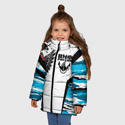 Куртка зимняя для девочки ВМФ России камуфляж, цвет: 3D-черный — фото 2