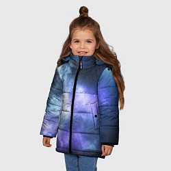 Куртка зимняя для девочки ГОЛУБОЕ НЕБО, цвет: 3D-черный — фото 2