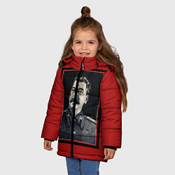 Куртка зимняя для девочки Сталин, цвет: 3D-светло-серый — фото 2