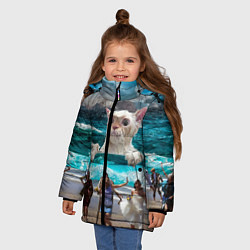 Куртка зимняя для девочки Морской Кошак, цвет: 3D-черный — фото 2