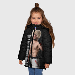 Куртка зимняя для девочки Хабиб Нурмагомедов, цвет: 3D-светло-серый — фото 2
