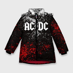 Куртка зимняя для девочки AC DC, цвет: 3D-красный