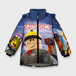 Куртка зимняя для девочки ROBLOX, цвет: 3D-светло-серый