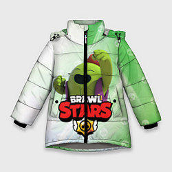 Куртка зимняя для девочки Spike brawl stars, цвет: 3D-светло-серый