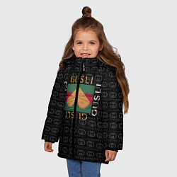Куртка зимняя для девочки GUSLI, цвет: 3D-светло-серый — фото 2